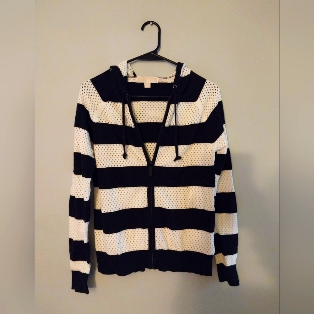 Michael Kors knitted hoodie front zipper